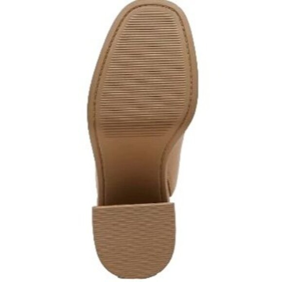 NIB Universal‎ Threads Womens Tan Leather Block Heel Mules Size 6 - Picture 5 of 8